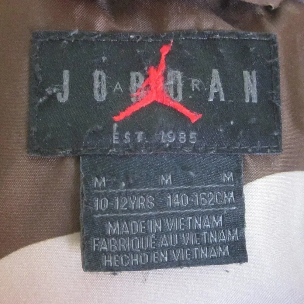NIKE 1980's Vintage Air Jordan Boys Size M  Puffer Camo Hoodie Jacket 38